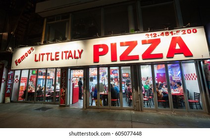 New York City, Usa - July 10, 2015: Exterior Of The Famous Little Italy Pizza Parlor On 33rd Street And 5th Avenue In Midtown Manhattan.