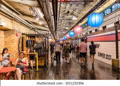 New York City, USA - June 12, 2017: Activity Inside Chelsea Market