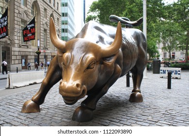 New York City, New York, USA - June 27, 2018: Wall Street Bull