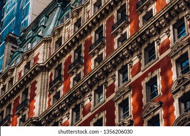 New York City - USA - Mar 12 2019: Close-up View Of Old Building The Knickerbocker Hotel Exteriro Times Square In Midtown Manhattan New York City