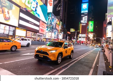 NEW YORK CITY, USA - MARCH 15, 2020: Times Square at night is a symbol of New York City, USA - Shutterstock ID 1854721018