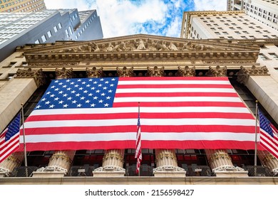 NEW YORK CITY, USA - MARCH 15, 2020:  New York Stock Exchange Building At Wall Street In Manhattan, New York City, USA