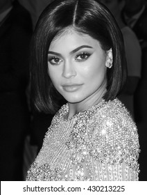 New York City, USA - May 2, 2016: Kylie Jenner attends the Manus x Machina Fashion in an Age of Technology Costume Institute Gala at the Metropolitan Museum of Art