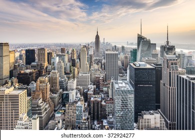 New York City, USA Midtown Manhattan Financial District Skyline.