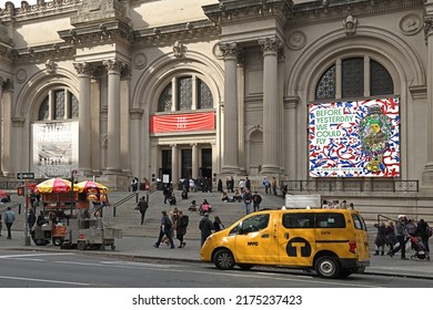 NEW YORK CITY, USA - NOV 19, 2021: Metropolitan Museum of Art of New York City (the Met), largest art museum in Western Hemisphere
