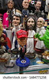 New York City, U.S.A. November 20, 2019: Donald Trump Bobble Head Souvenir