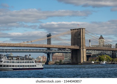 New York City - USA - Oct 18 2019: Pier 15 At The South Street Seaport At Daytime In Autumn