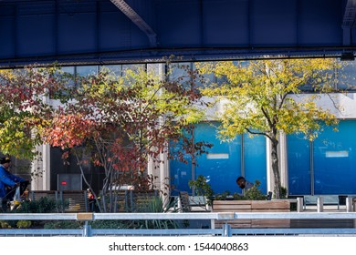 New York City - USA - Oct 18 2019: Pier 15 At The South Street Seaport At Daytime In Autumn