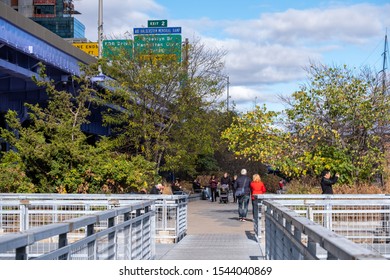 New York City - USA - Oct 18 2019: Pier 15 At The South Street Seaport At Daytime In Autumn