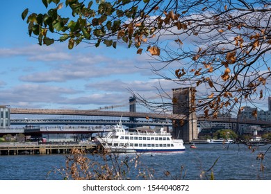 New York City - USA - Oct 18 2019: Pier 15 At The South Street Seaport At Daytime In Autumn