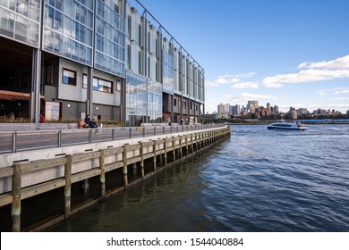 New York City - USA - Oct 18 2019: Pier 15 At The South Street Seaport At Daytime In Autumn