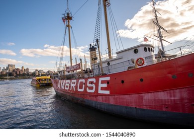 New York City - USA - Oct 18 2019: Pier 15 At The South Street Seaport At Daytime In Autumn