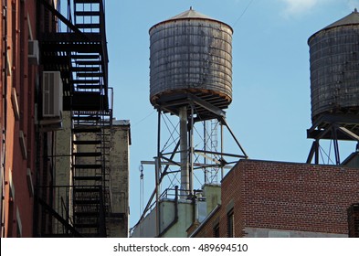 New York City Water Towers And Roof Tops