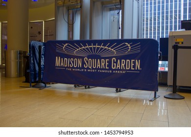 New York City, New York/USA - July 4 2019:  A Sign In Madison Square Garden