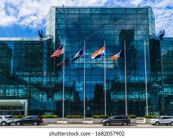 New York City, New York/USA March 24, 2020 Jacob Javits Convention Center Will Be An Emergency Hospital For Covid-19 Patients To Ease The Overcrowed At New York City Hospitals.   