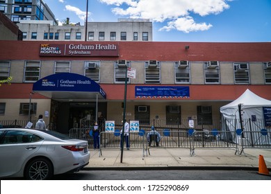 New York City, New York/USA May 7, 2020 NYC Health And Hospital Officer Walk-in Covid19 Testing In Inner City Neighborhoods.  