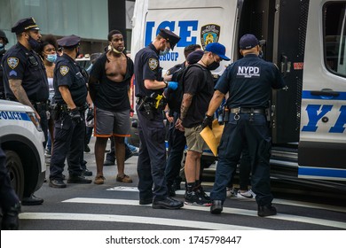 New York City, New York/USA May 30, 2020 Hundreds Took To The Streets Of Manhattan Protesting Against Police Brutality After The Death Of George Floyd At The Hands Of Minneapolis Police.  