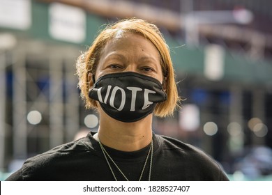 New York City, New York/USA October 6, 2020 Justice 4 Women Task Force Held A Demonstration Outside City Hall To Uplift The Voices Of Women And Their Rights To Vote. 