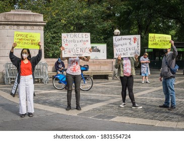 New York City, New York/USA October 11, 2020 Af3irm Held A Demonstration Today, They Are A National Organization Of Women Fighting Anti Imperialism And Anti Oppression In All Its Forms. 