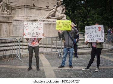 New York City, New York/USA October 11, 2020 Af3irm Held A Demonstration Today, They Are A National Organization Of Women Fighting Anti Imperialism And Anti Oppression In All Its Forms. 