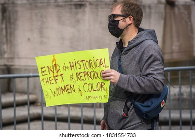 New York City, New York/USA October 11, 2020 Af3irm Held A Demonstration Today, They Are A National Organization Of Women Fighting Anti Imperialism And Anti Oppression In All Its Forms. 