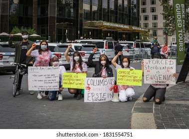 New York City, New York/USA October 11, 2020 Af3irm Held A Demonstration Today, They Are A National Organization Of Women Fighting Anti Imperialism And Anti Oppression In All Its Forms. 