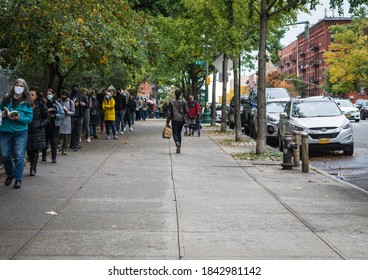 New York City, New York/USA October 28, 2020 Early Voting On Manhattan's Upper Westside West Side High School. 