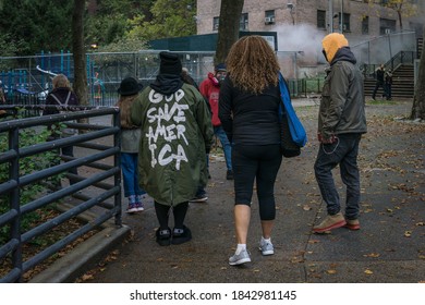 New York City, New York/USA October 28, 2020 Early Voting On Manhattan's Upper Westside West Side High School. 