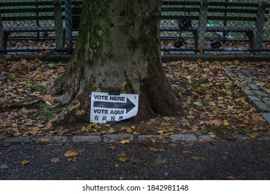 New York City, New York/USA October 28, 2020 Early Voting On Manhattan's Upper Westside West Side High School. 