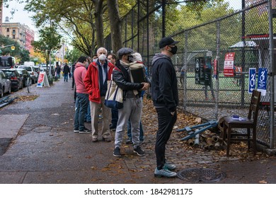 New York City, New York/USA October 28, 2020 Early Voting On Manhattan's Upper Westside West Side High School. 