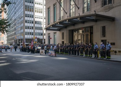 New York City, New York/USA September 6, 2020 The Father Mychal Judge 911 Walk Of Remembrance Honoring All The Fallen First Responders Of September 11, 2001 Terror Attack.