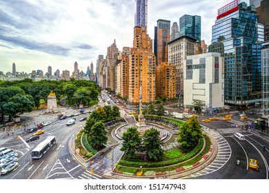 New York cityscape at Columbus Circle in Manhattan. - Shutterstock ID 151747943