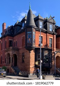 New York City/USA - September 20, 2020:  Park Slope Street View, Brooklyn, New York.