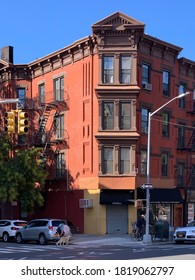 New York City/USA - September 20, 2020:  Park Slope Street View, Brooklyn, New York.