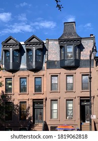 New York City/USA - September 20, 2020:  Park Slope Street View, Brooklyn, New York.