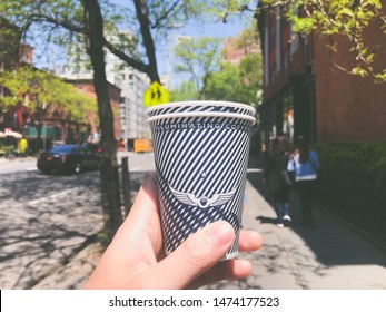 New York City/USA-May 08 2019:The Intelligentsia Coffee Cup 