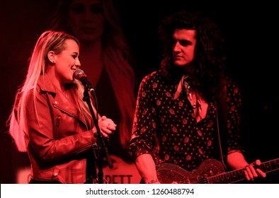 NEW YORK - DEC 13: Gabby Barrett (L) And Cade Foehner Perform In Concert At Irving Plaza On December 13, 2018 In New York City