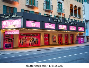 NEW YORK - DECEMBER 5, 2019: The August Wilson Theatre In New York. It Is A Broadway Theatre Located At 245 West 52nd Street In Midtown Manhattan