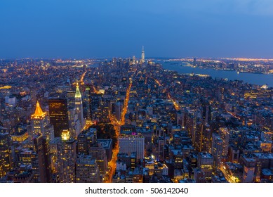 New York Dusk From Empire State Building