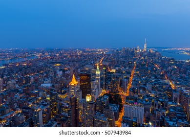 New York Dusk From Empire State Building