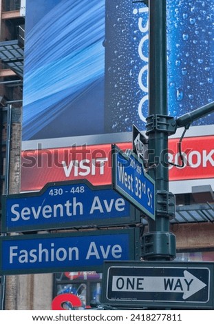 new york fashion ave seventh ave sign