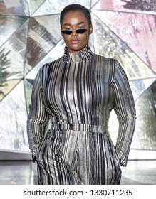 New York, New York - February 09, 2019: Precious Lee Walks The Runway At Christian Siriano Fall Winter 2019 Fashion Show