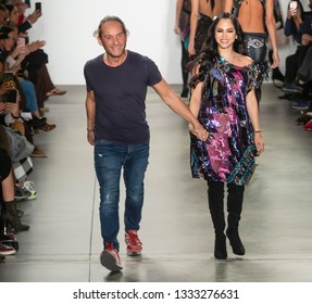 New York, New York - February 09, 2019: Designer Custo Dalmau Walks The Runway At Custo Barcelona Fall Winter 2019 Fashion Show