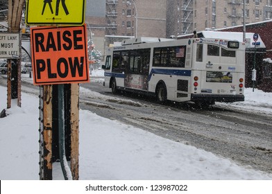 NEW YORK - JANUARY 6, 2013: MTA Bus On January 6, 2013 In New York. The MTA Regional Bus Operations Is The Surface Transit Division Of The Metropolitan Transportation Authority.