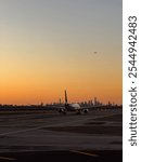 New York JFK Airport at Sunset