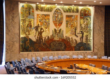 NEW YORK - JUL 25, 2008 - Security Council Chamber At The United Nations Headquarters,.New York City.