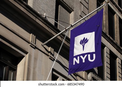 NEW YORK - JULY 16: An NYU building in New York, NY on July 16, 2017. New York University is a private nonprofit research University located in New York City.