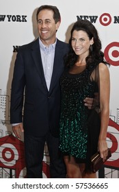 NEW YORK - JULY 20: Comedian Jerry Seinfeld and wife Jessica arrive for a preview shopping event at Target's First Manhattan location in East Harlem July 20,2010 in New York City