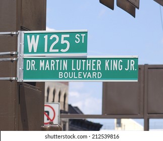 NEW YORK - JULY 24: Dr. Martin Luther King Jr. Boulevard Street Sign, On July 24, 2006 In Manhattan, New York City. 