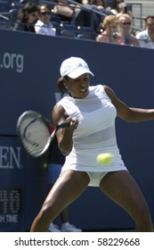 NEW YORK- JULY 25: Chanda Rubin Action Against Maria Vento-Kabchi  July 25, 2003 In Flushing, NY. Rubin Won The Match To Advance On In The 2003 US Open.